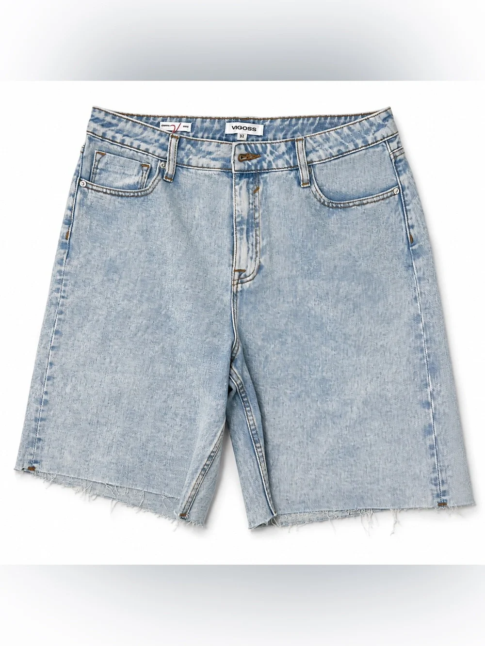 Vigoss Light-Washed Denim Cutoff Shorts